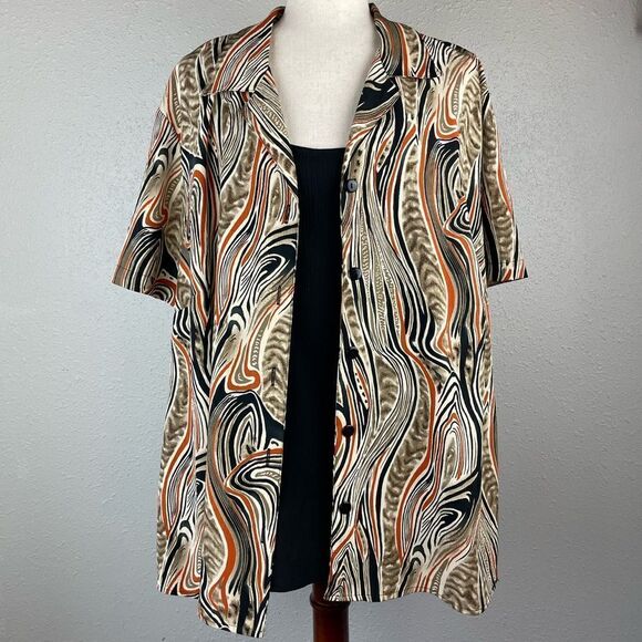 Notations Woman Button Down Shirt Size 3X EUC - Picture 1 of 8
